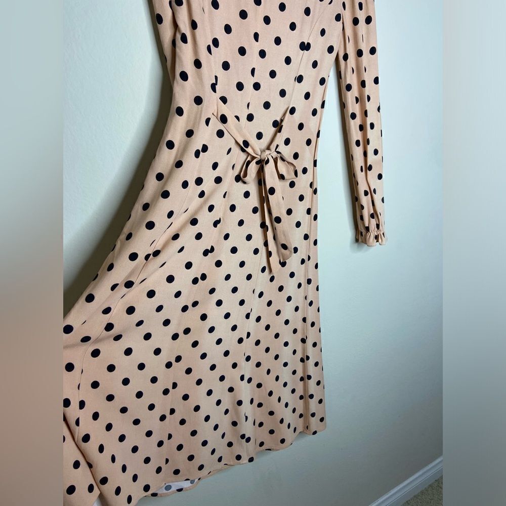 NWT Reformation Woodstock Midi Pink Ibiza Dress Dots Size 0 - Picture 9 of 11